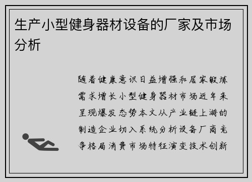 生产小型健身器材设备的厂家及市场分析